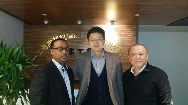 Engineer Kedir Ibrahim meeting a Chinese machinery manufacturing partner