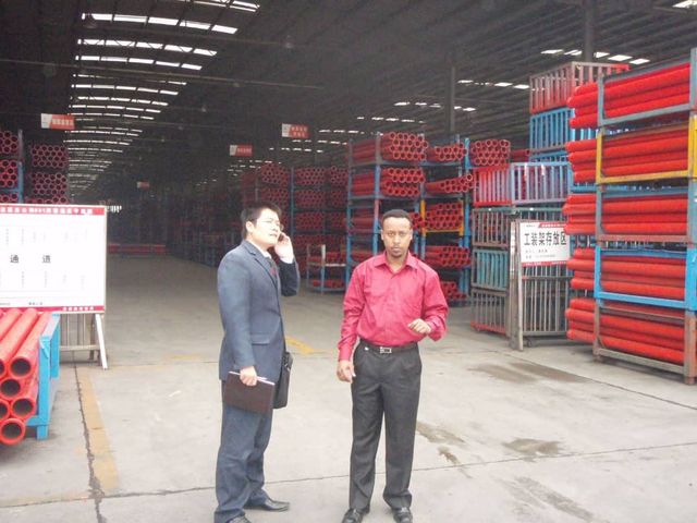 Mr. Kedir Ibrahim at a supplier's plant in China