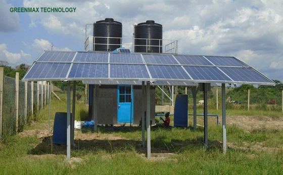 Solar pumping installation with storage