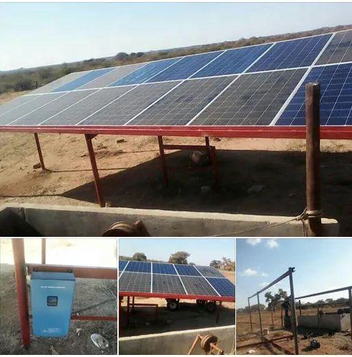Solar-powered borehole site