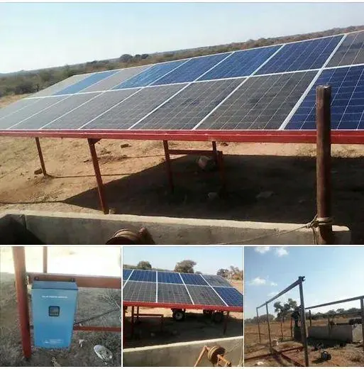 Solar-powered borehole site
